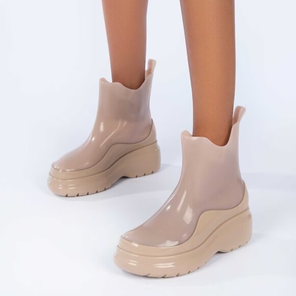 NEW MELISSA Made In Brazil Grip Boots brown for women 266tn - Picture 2 of 7